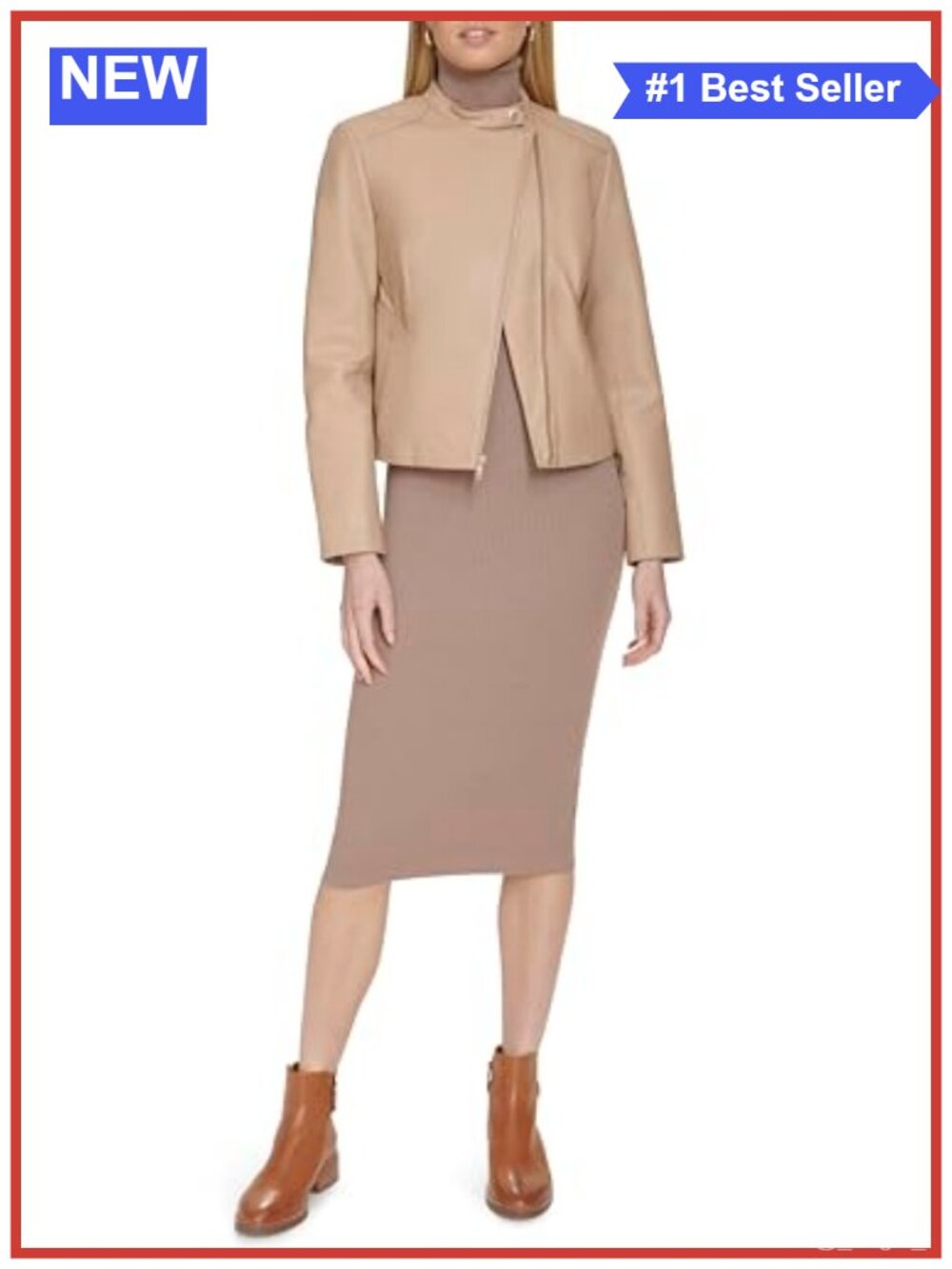 Long Sleeve Snap Collar Asymmetric Zip Leather Jacket